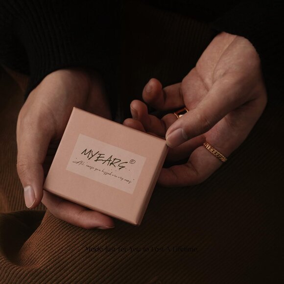 🆕 Women Gold Hoop Earrings Open C Shape Filled Small Simple Handmade Jewelry - Picture 6 of 6